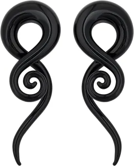 2PCS Glass Spiral Ear Tapers Plugs Expander Stretcher Hanger Twist Gauges Earrings Stretching Tunnels Body Piercing Jewelry for Women Men 4G-1/2" 5MM-12MM