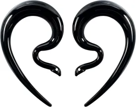 2PCS Glass Spiral Ear Tapers Plugs Expander Stretcher Hanger Twist Gauges Earrings Stretching Tunnels Body Piercing Jewelry for Women Men 4G-1/2" 5MM-12MM