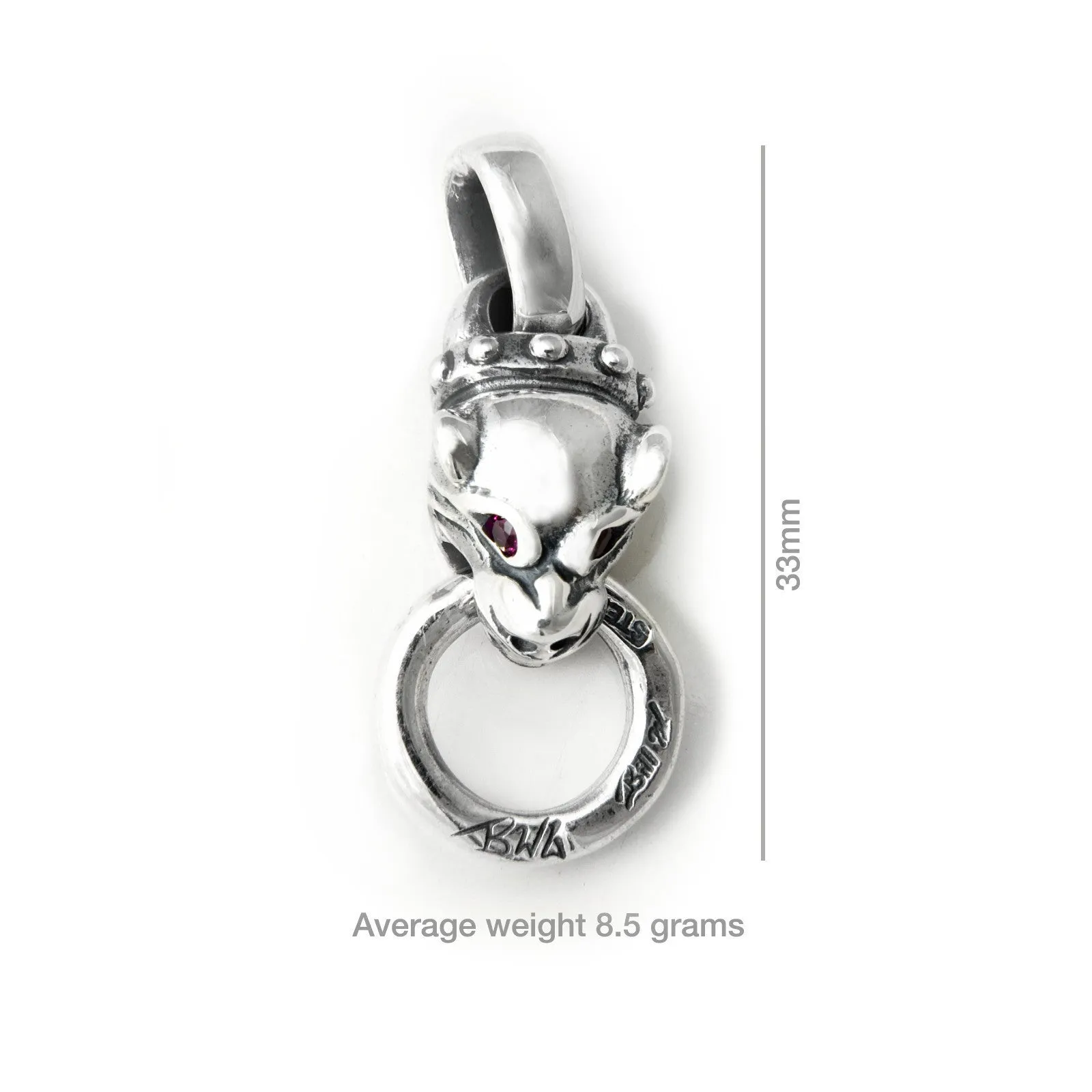 30th Anniversary Vintage Panther with Birthstone Eyes Charm