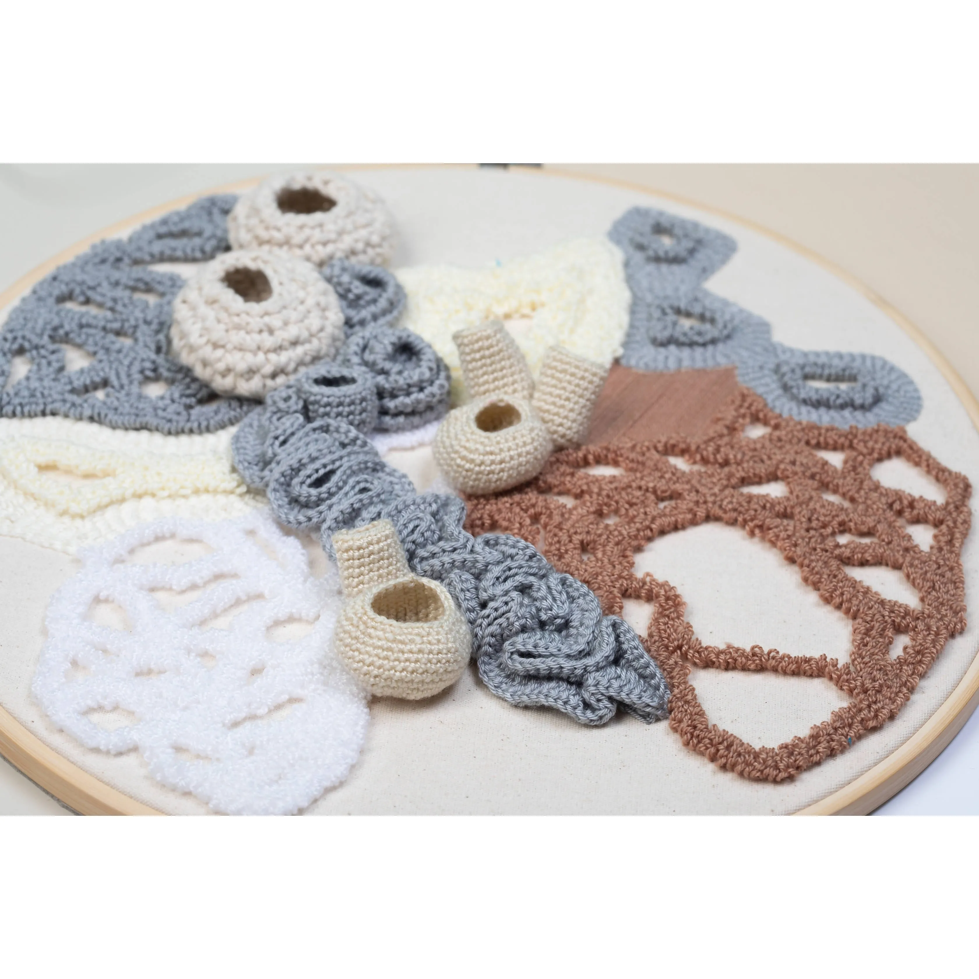 32 CM 3D Embroidered Hoop Organic