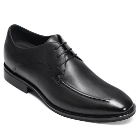 7 CM/2.76 Inches CMR CHAMARIPA Men's Elevator Dress Shoes - Black Leather Lace-Up Formal Shoes