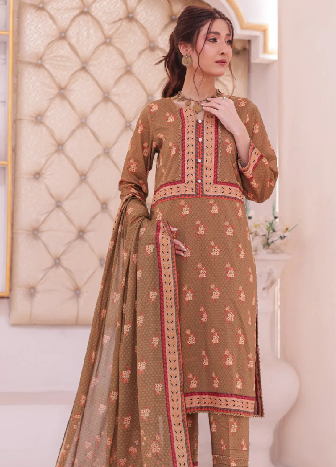 Andaaz By MTF Digital Printed Lawn 3 Piece Unstitched Suit MTF24ADPL-03