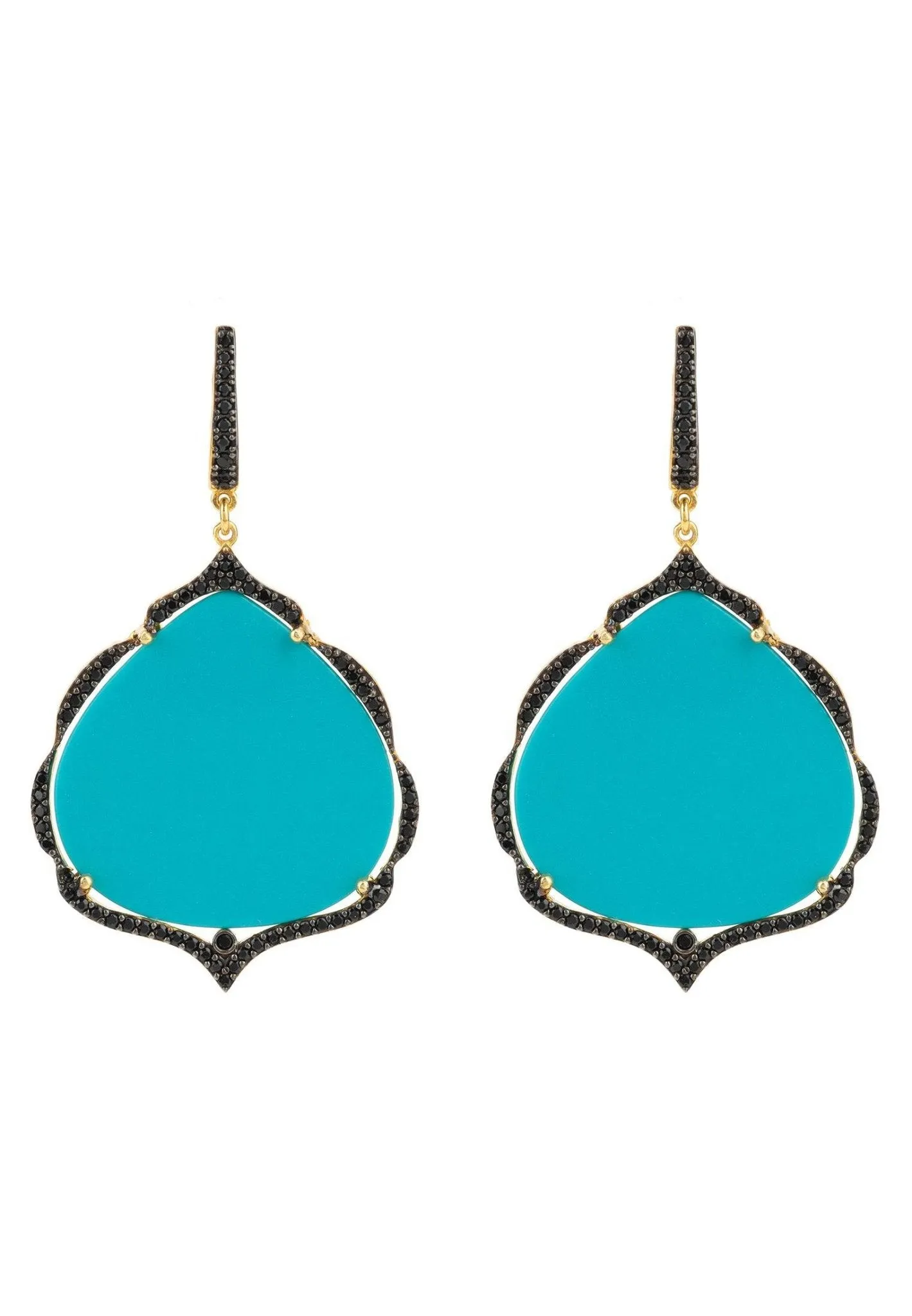 Antoinette Earrings Gold Turquoise