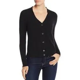 Aqua Cashmere V-Neck Cashmere Cardigan, Size XL