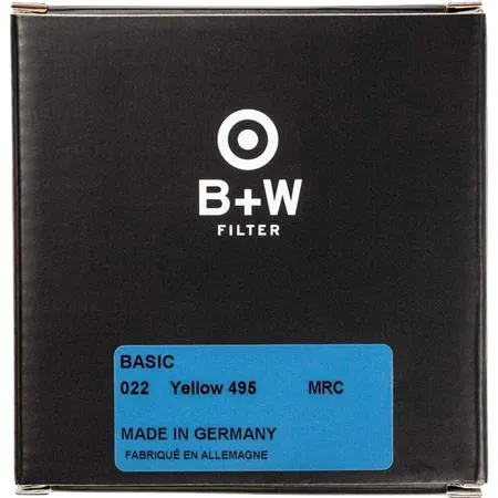 B W 72mm #495/022 BASIC Yellow MRC Filter