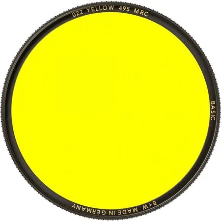 B W 72mm #495/022 BASIC Yellow MRC Filter