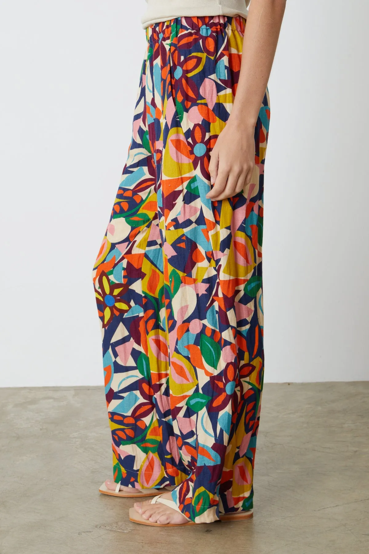 BETHANY PRINTED LINEN PANT