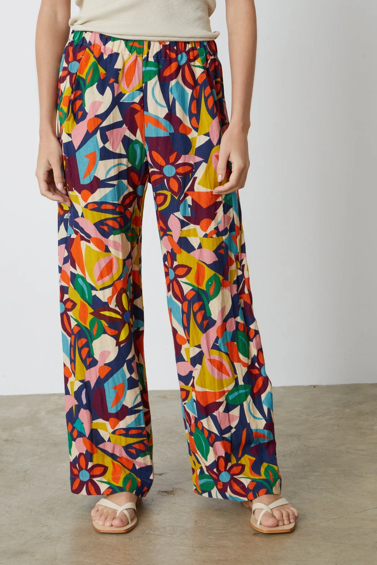 BETHANY PRINTED LINEN PANT