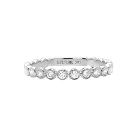Bezel Stack Ring - White Gold