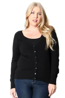 Black Plus Cardigan