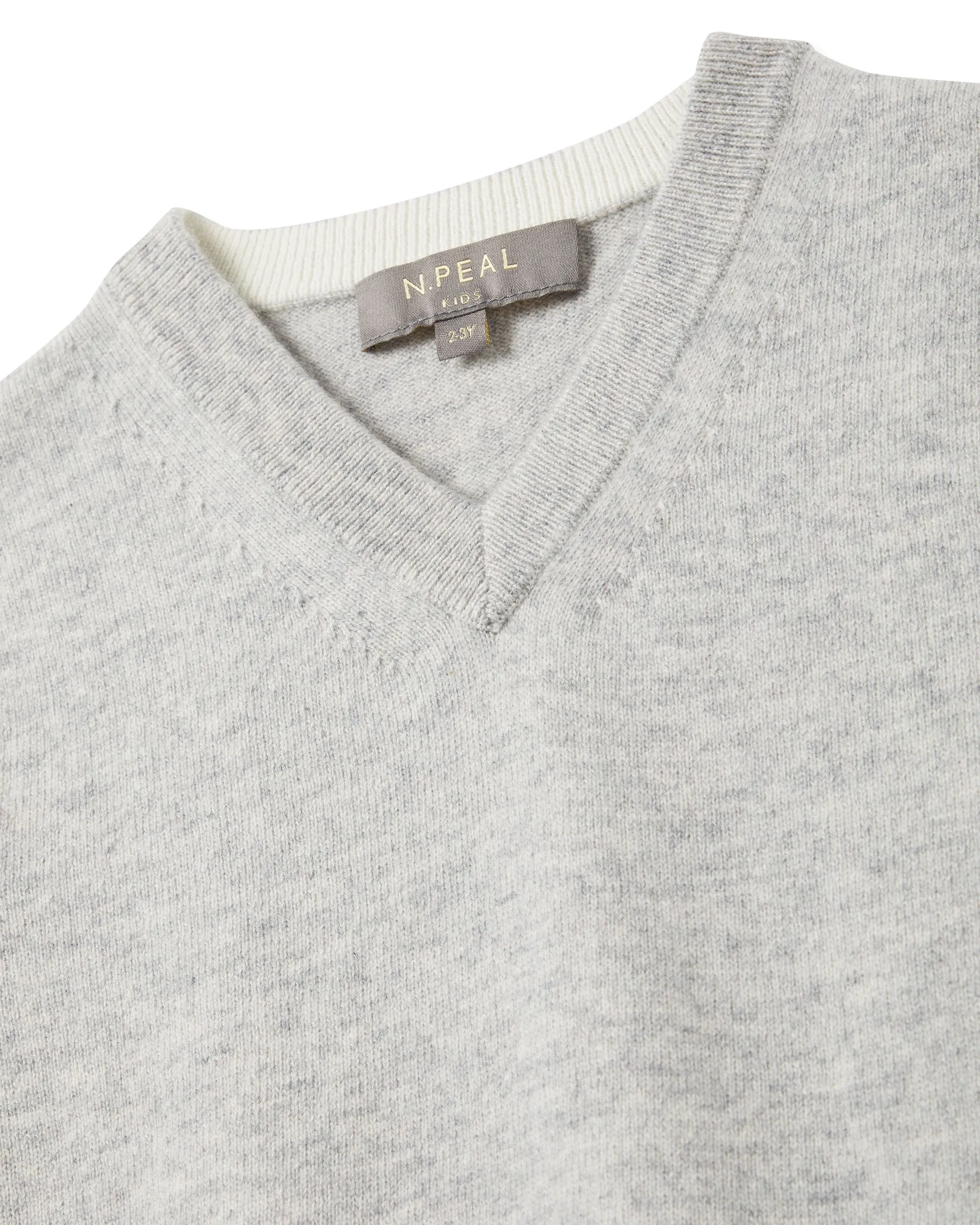 Boys Cashmere Slipover Fumo Grey