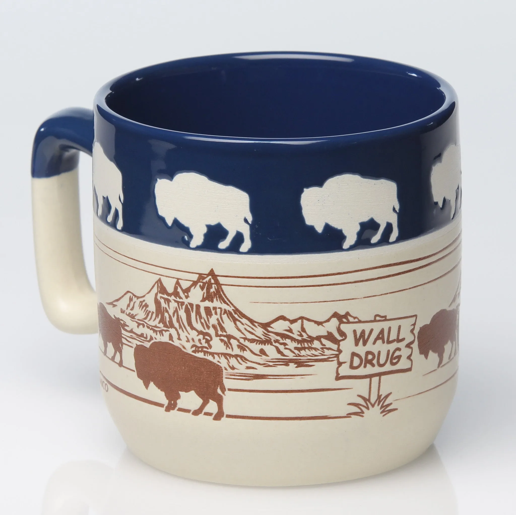 Buffalo Badlands Blue Rim Mug
