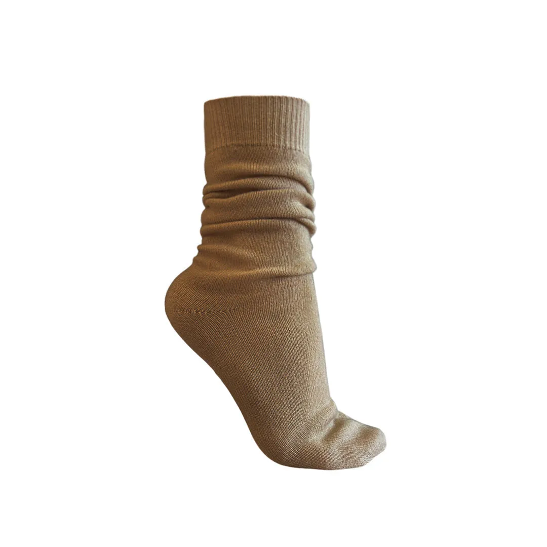 Camel cashmere socks