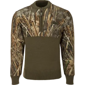 Premium Camouflage 1/4 Zip Under-Wader Sweater for Outdoors