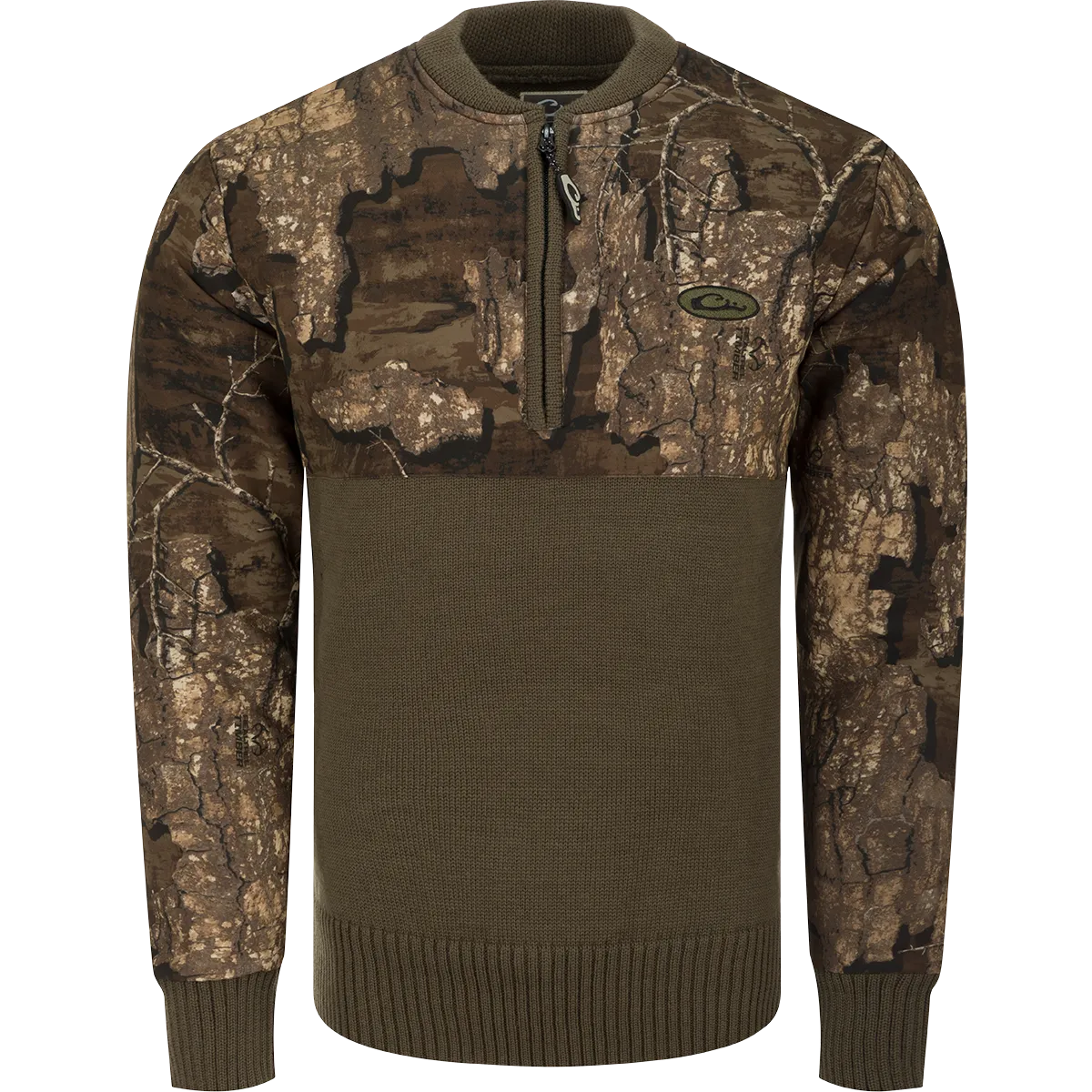 Premium Camouflage 1/4 Zip Under-Wader Sweater for Outdoors