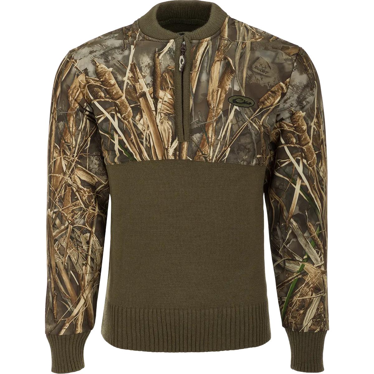 Premium Camouflage 1/4 Zip Under-Wader Sweater for Outdoors