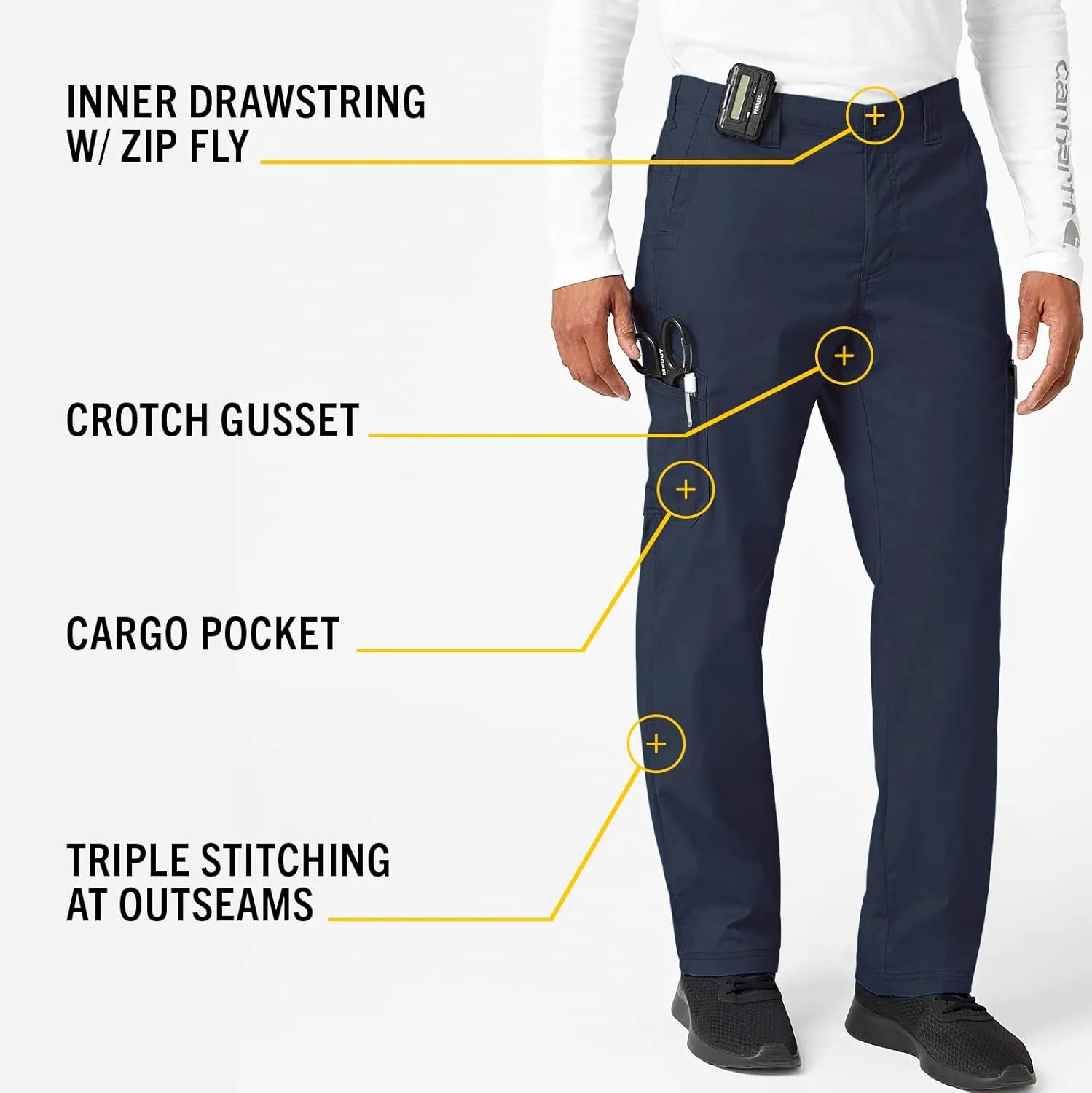Carhartt Scrubs C55106 Men's Force Modern Fit Twill Straight Leg Pant