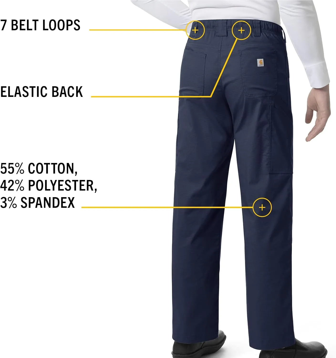 Carhartt Scrubs C55106 Men's Force Modern Fit Twill Straight Leg Pant