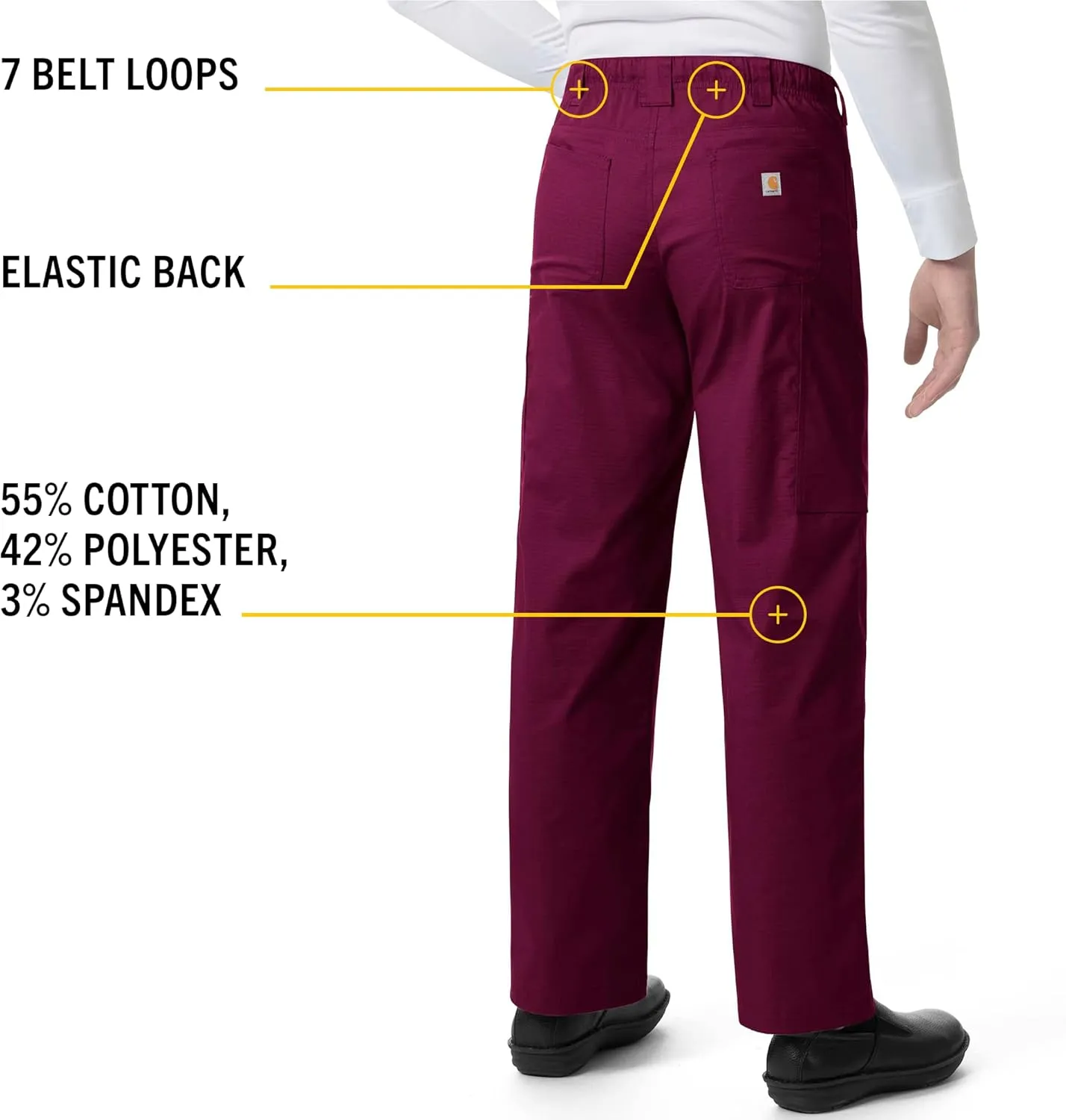 Carhartt Scrubs C55106 Men's Force Modern Fit Twill Straight Leg Pant