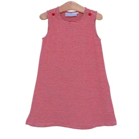 Caroline Dress Red Stripe