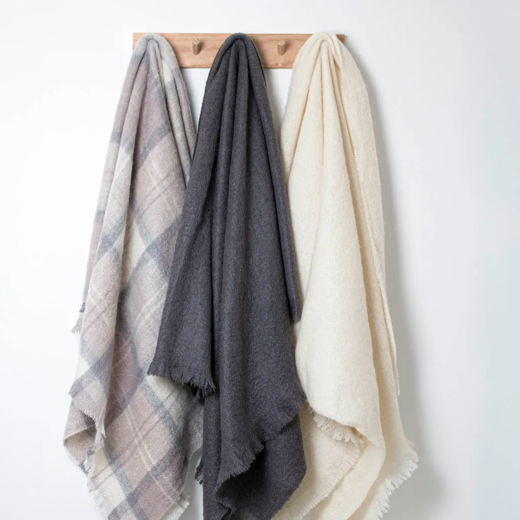 Charcoal Mohair Throw