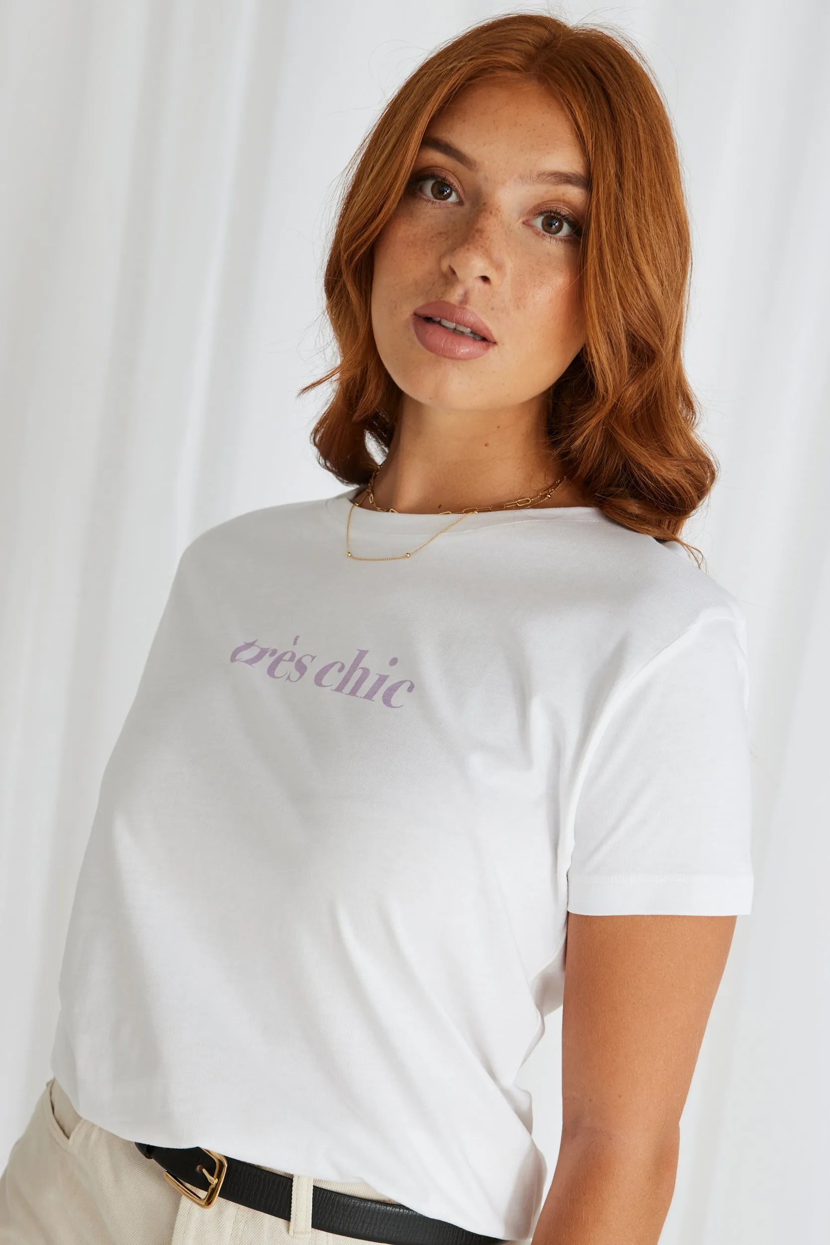 Chic White Classic Organic Tee