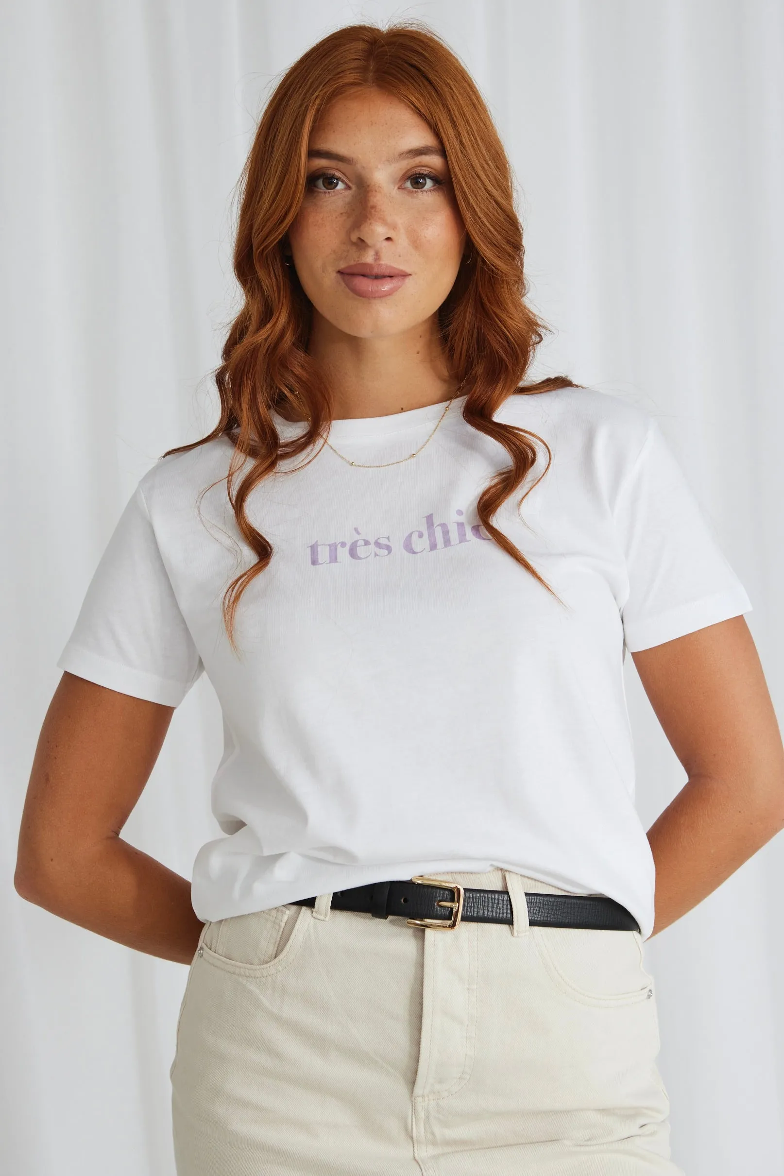 Chic White Classic Organic Tee