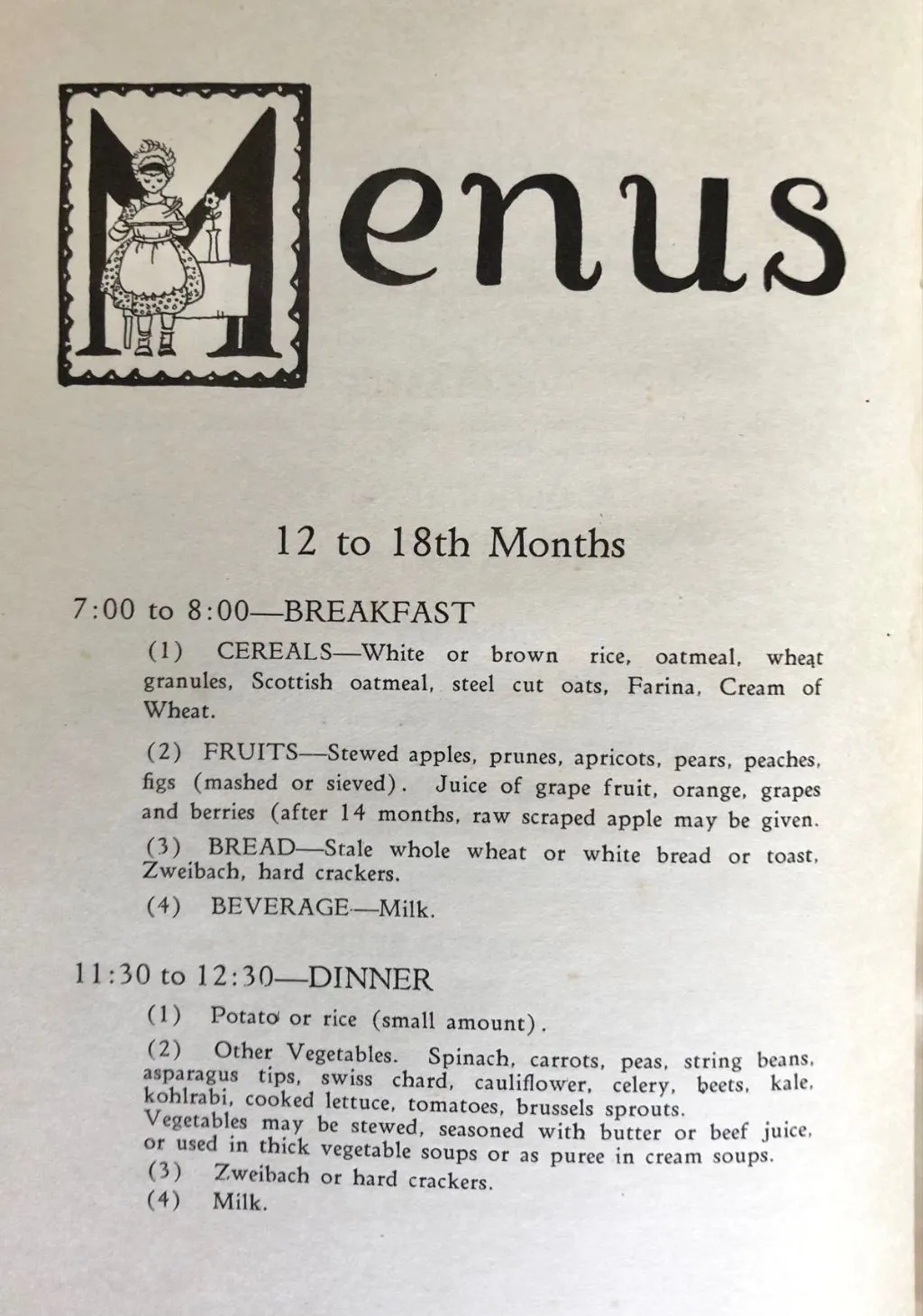 (Children's) Mrs. Harold Kahn. Kiddy Kookery: Menus and Recipes for Feeding Children from Six Months to Six Years