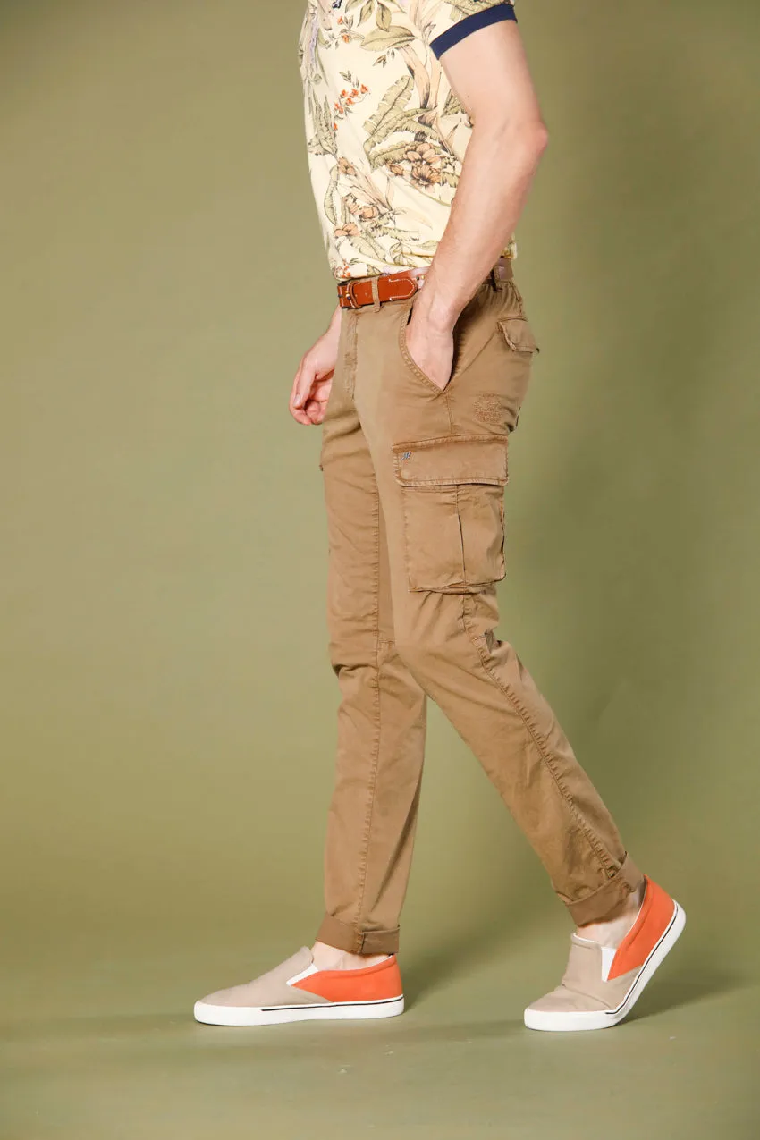 Chile pantalone cargo uomo in twill stretch icon washing extra slim