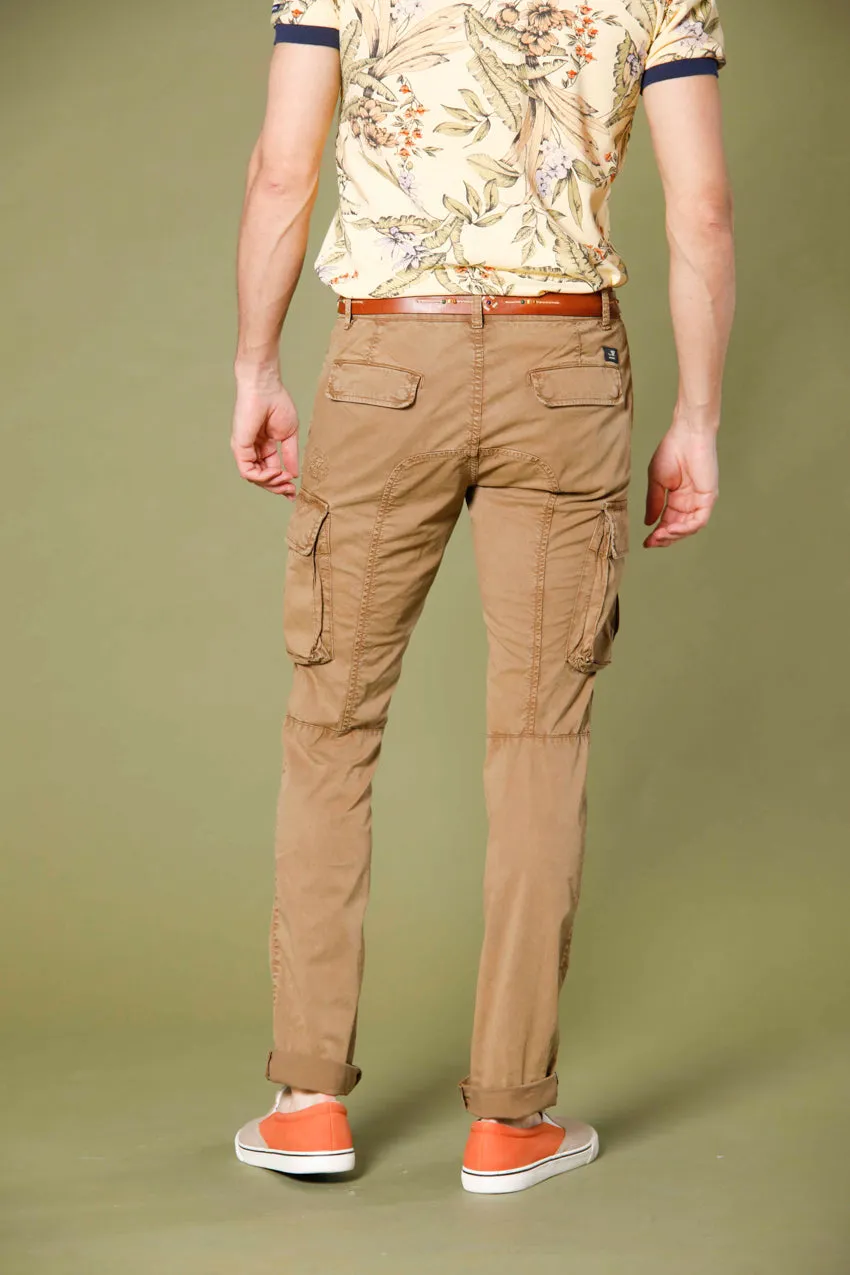 Chile pantalone cargo uomo in twill stretch icon washing extra slim