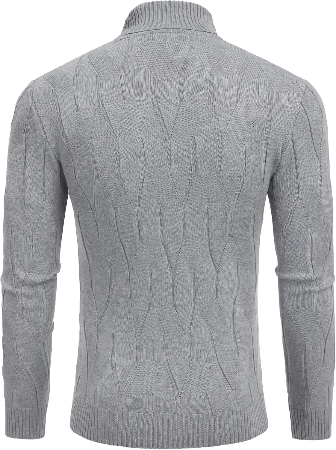 COOFANDY Men's Slim Fit Turtleneck Sweater Long Sleeve Casual Knitted Pullover Sweaters