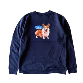 Corgi Smile Blue Crewneck