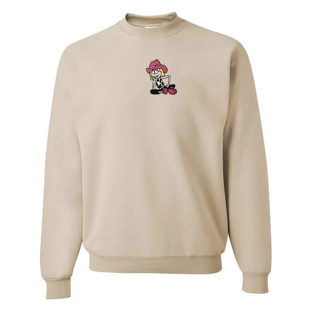 'Cowgirl Lizzie' Embroidered Crewneck Sweatshirt