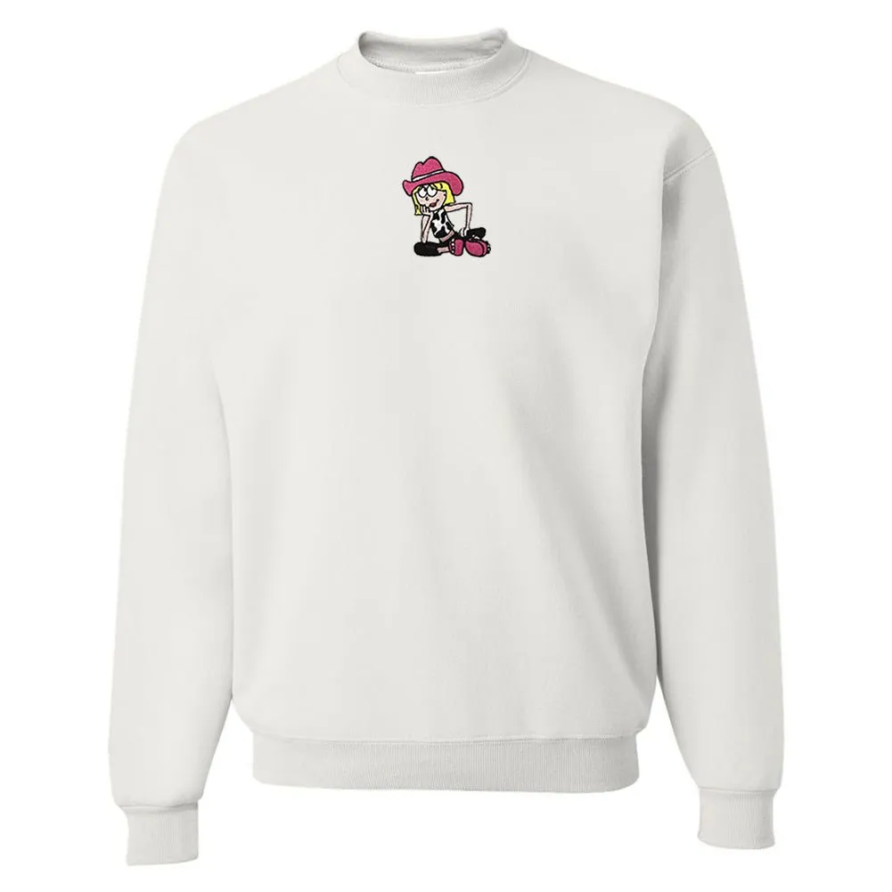 'Cowgirl Lizzie' Embroidered Crewneck Sweatshirt