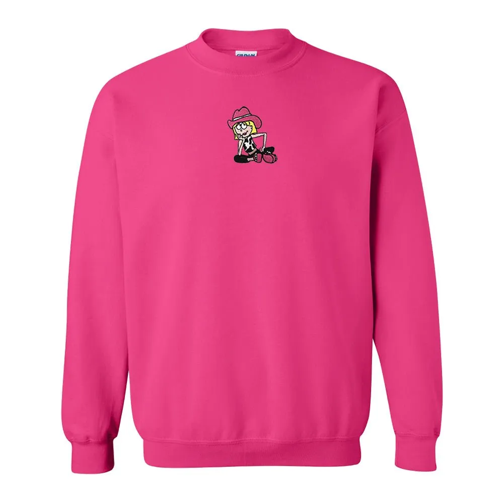 'Cowgirl Lizzie' Embroidered Crewneck Sweatshirt