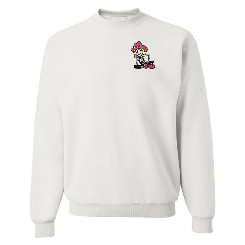 'Cowgirl Lizzie' Embroidered Crewneck Sweatshirt