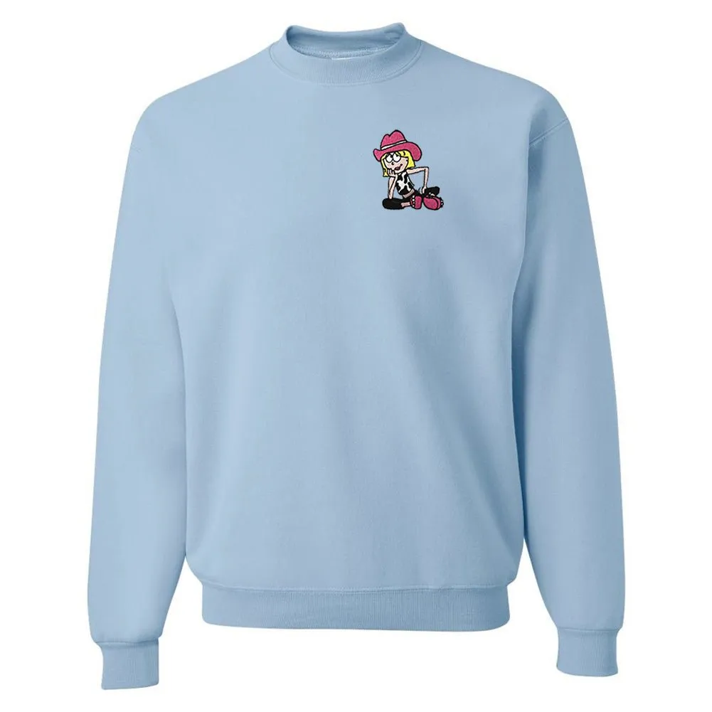 'Cowgirl Lizzie' Embroidered Crewneck Sweatshirt