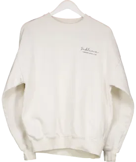 Cream Sublime Comporta Beach Club Embroidered Sweater UK M