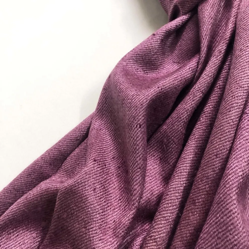 Dark Mauve Silk and Merino Wool Shawl
