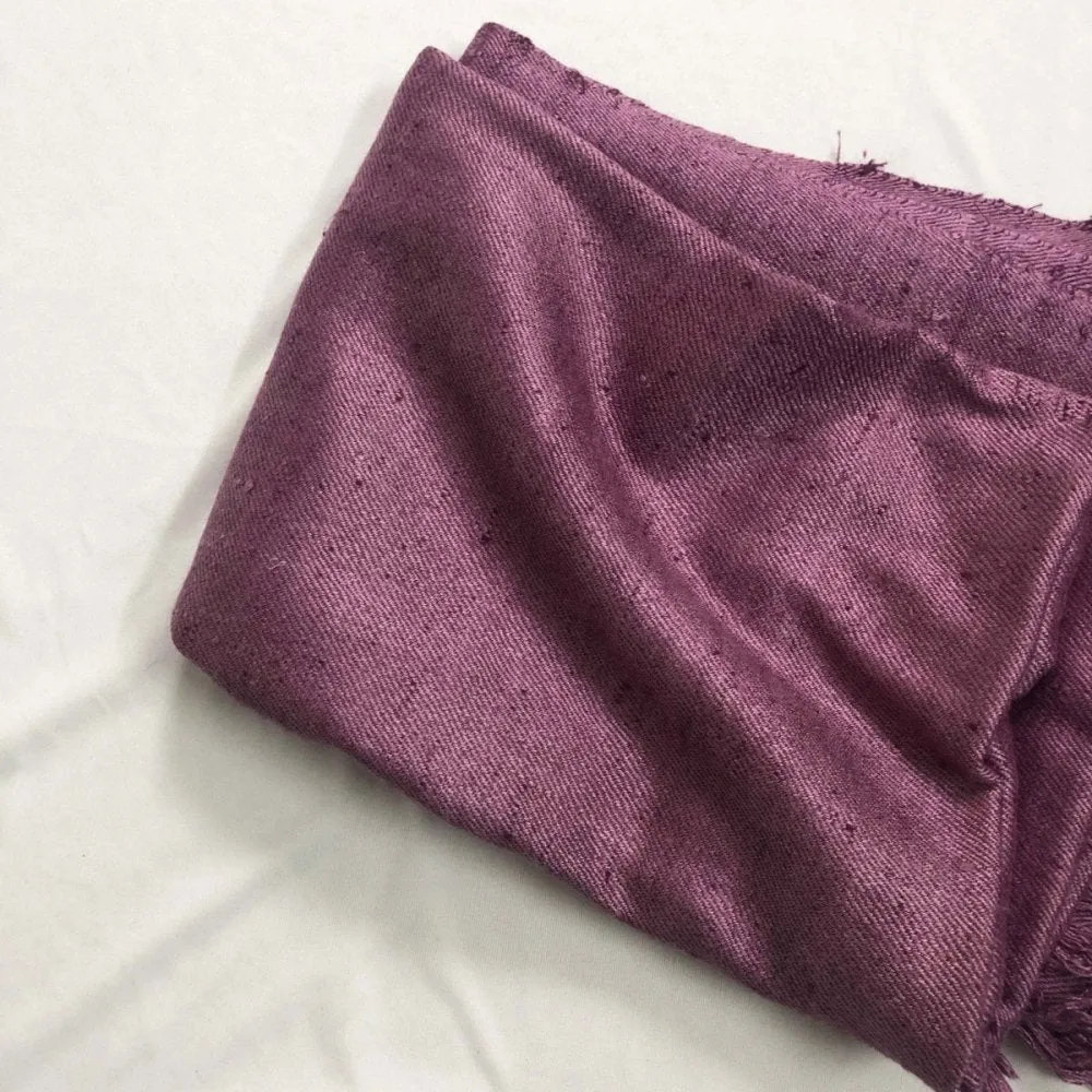 Dark Mauve Silk and Merino Wool Shawl