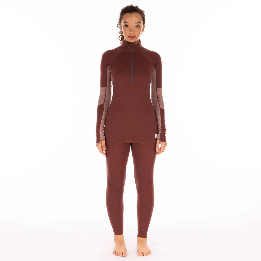 Darkhorse 185 Zoned 1/4 Zip Baselayer - Andorra/Twilight Mauve