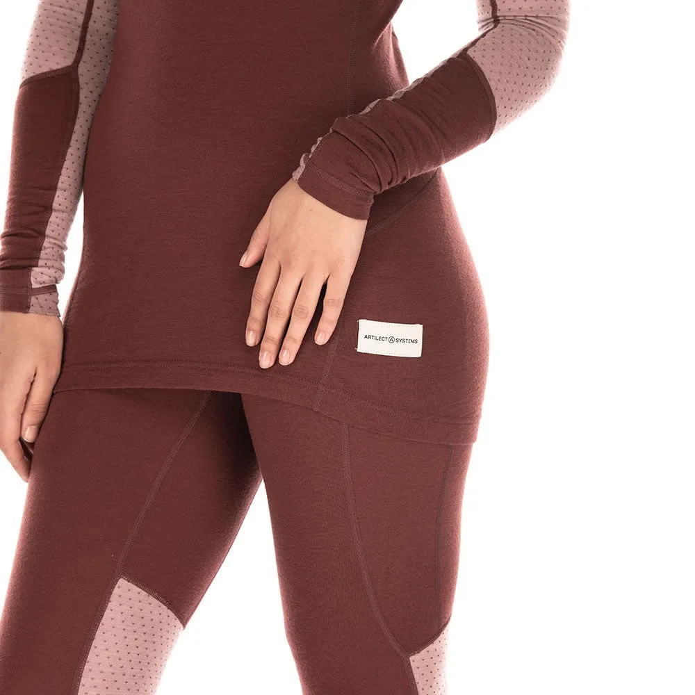 Darkhorse 185 Zoned 1/4 Zip Baselayer - Andorra/Twilight Mauve