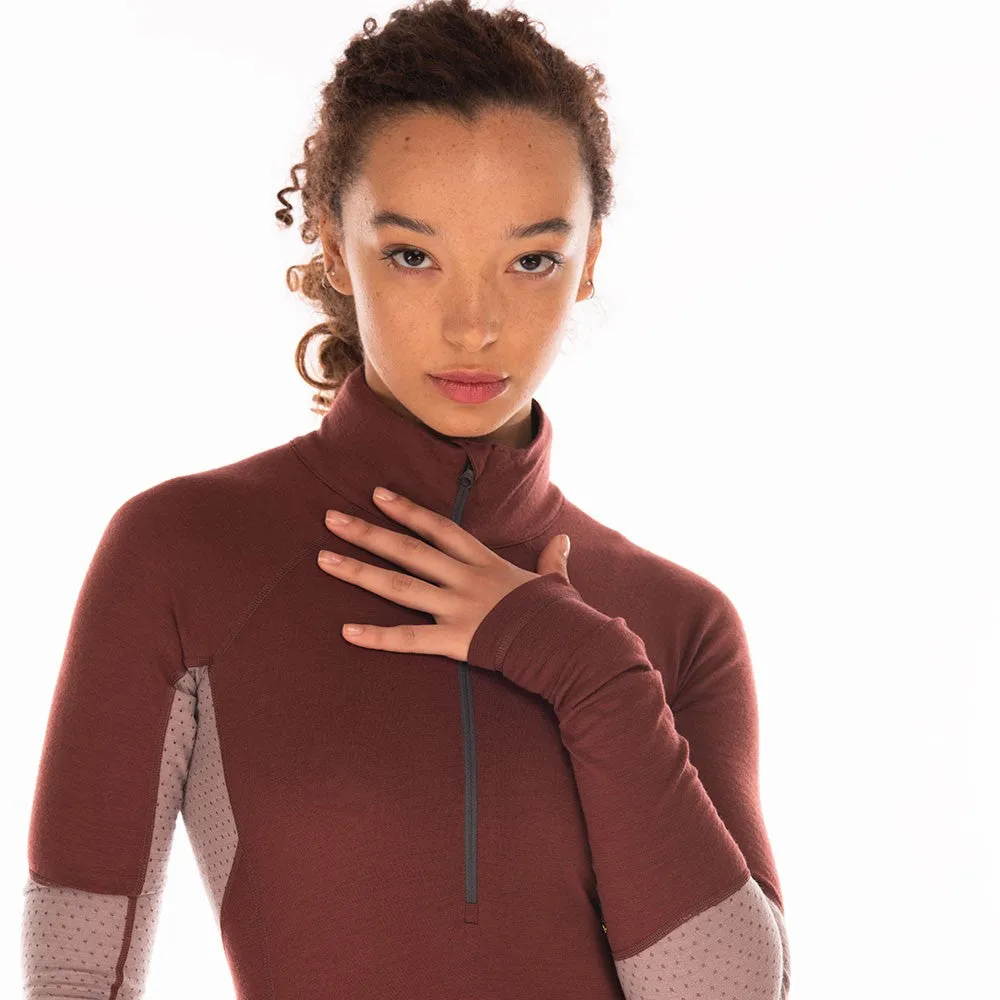 Darkhorse 185 Zoned 1/4 Zip Baselayer - Andorra/Twilight Mauve