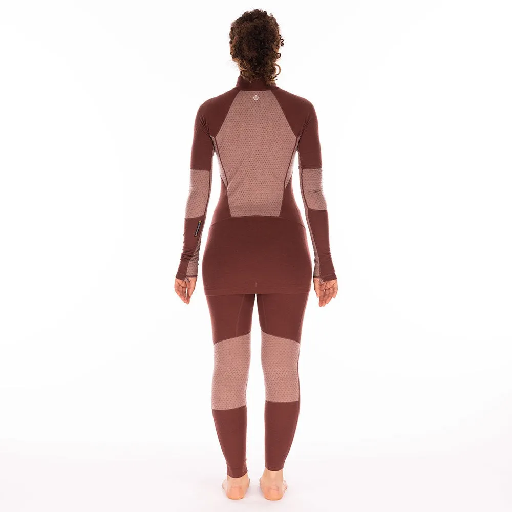 Darkhorse 185 Zoned 1/4 Zip Baselayer - Andorra/Twilight Mauve