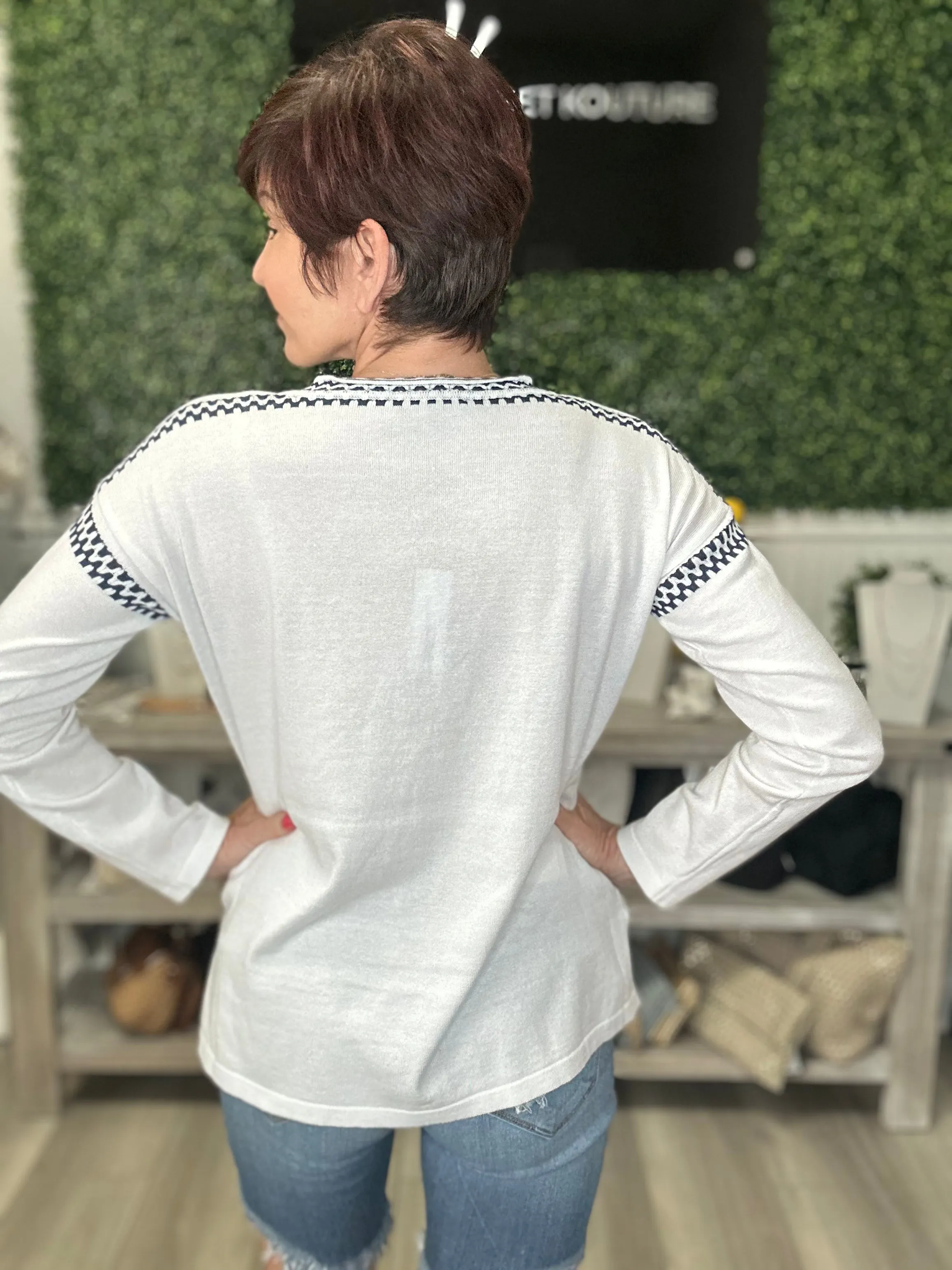 Drawstring Tunic Sweater