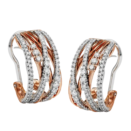 Earring in 18k Gold with Diamonds
