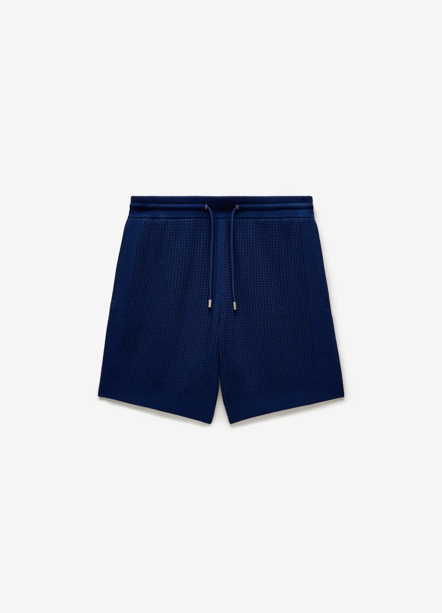 Eyelet Mesh Knit Shorts Delft Blue