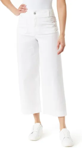 Gloria Vanderbilt Women's Tummy Sculpt Wide Leg Crop with Patch Pockets Standard