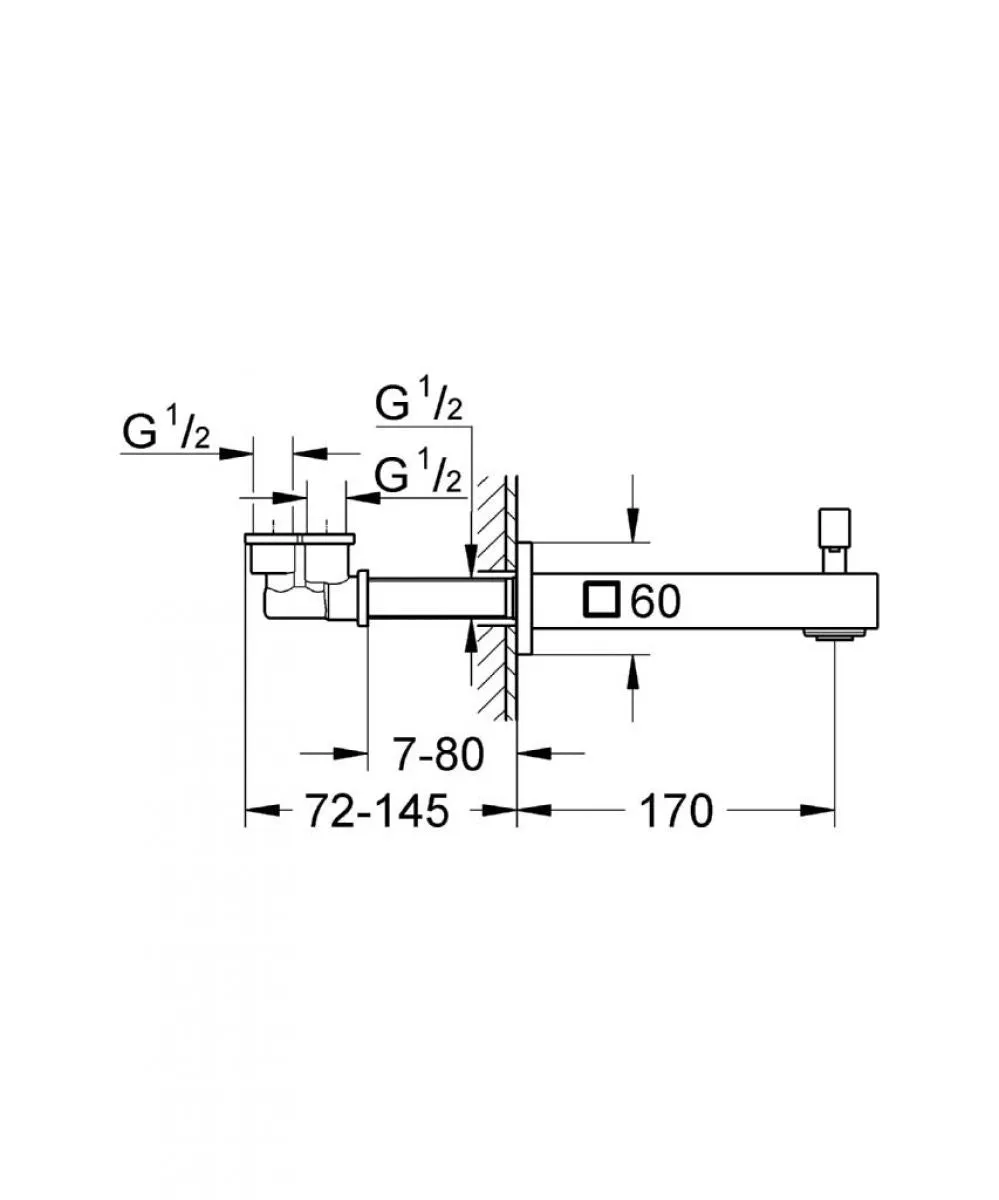 Grohe Eurocube Bath Spout