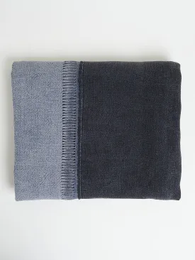 Handmade Large Throw in Grey/Black